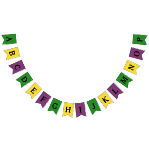 Personalized mardi gras banner