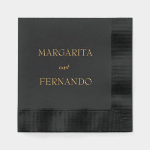 Personalized MARGARITA and FERNANDO Foil Napkins