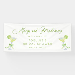 Personalized Margs And Matrimony Bridal Shower Banner
