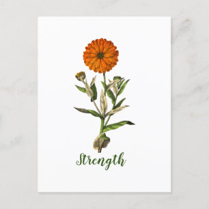 Personalized Marigold Strength Inspirational Card