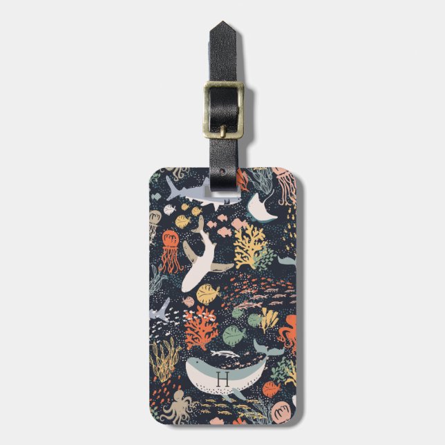 Personalized | Marine Life Luggage Tag (Front Vertical)