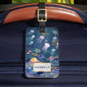 Personalized   Marine Life Luggage Tag