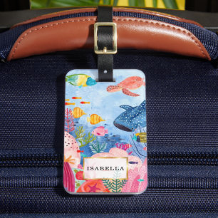 Personalized Marine Life Luggage Tag