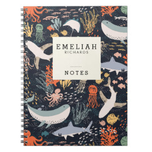 Personalized   Marine Life Notebook