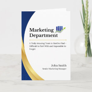 Personalized Marketing Department Promotion Quote Card