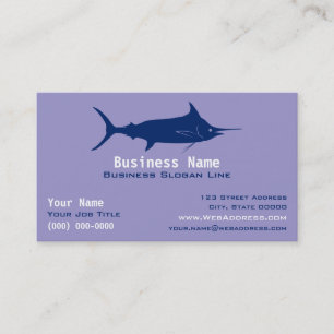 Personalized Marlin / Sportfishing & Charter Boat Business Card