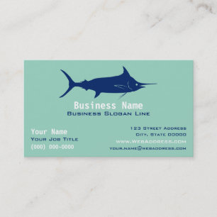 Personalized Marlin / Sportfishing & Charter Boat Business Card