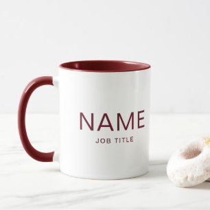 Personalized Maroon Combo Mug with Your Name