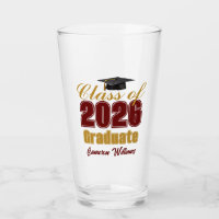 Personalized Maroon Gold Class of 2026 Graduation