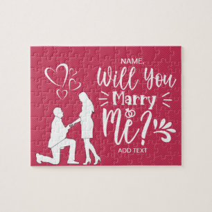 Personalized Marriage Proposal Jigsaw Puzzle