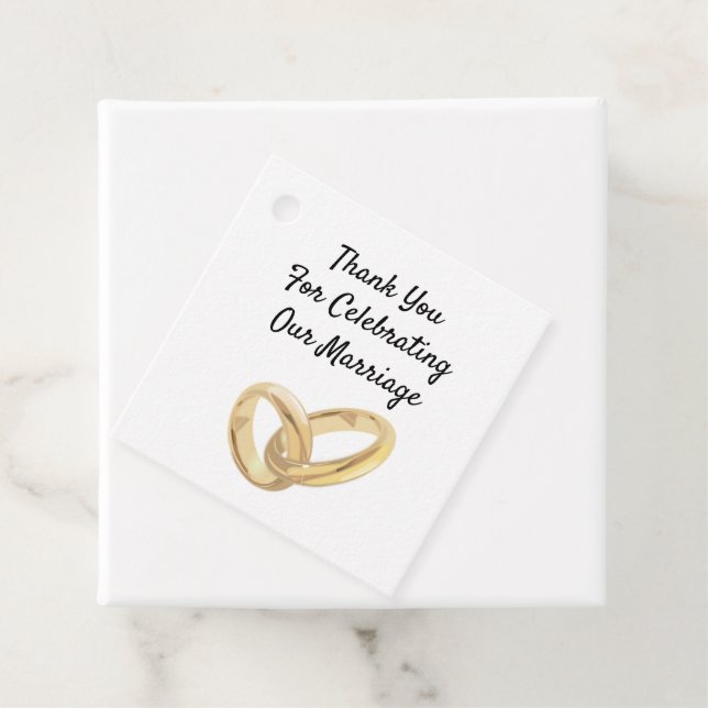 Personalized Marriage Rings Favour Tags (In Situ)