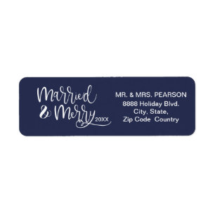 Personalized, Married and Merry, First Christmas