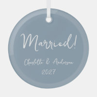 Personalized Married Couple Handwritten Blue