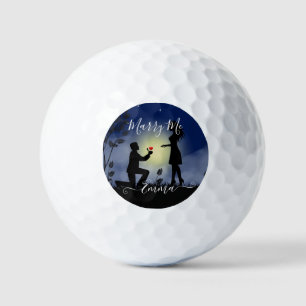 Personalized Marry Me Marriage Proposal Golf Balls