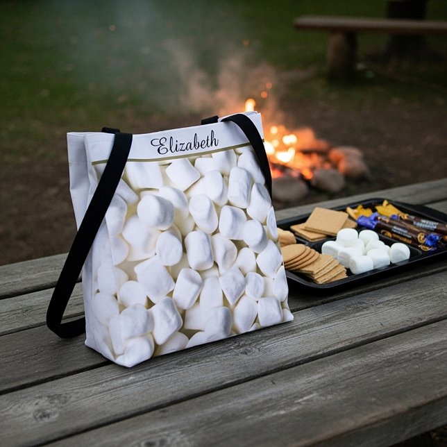 Personalized Marshmallows Tote Bag (Creator Uploaded)