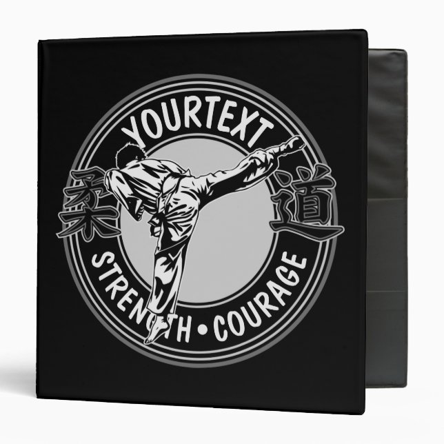 Personalized Martial Arts JUDO Japan Combat Sport Binder (Front/Inside)