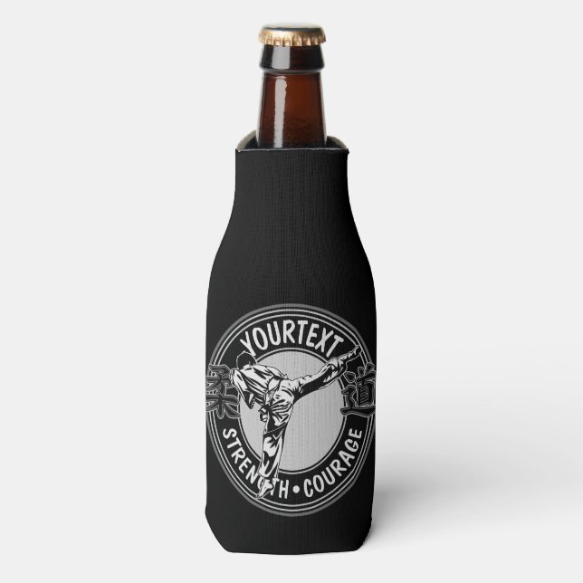 Personalized Martial Arts JUDO Japan Combat Sport Bottle Cooler (Bottle Front)