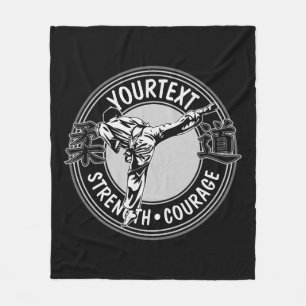 Personalized Martial Arts JUDO Japan Combat Sport Fleece Blanket