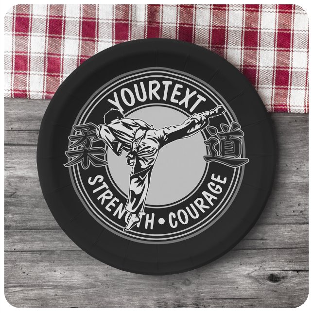 Personalized Martial Arts JUDO Japan Combat Sport  Paper Plate (Creator Uploaded)