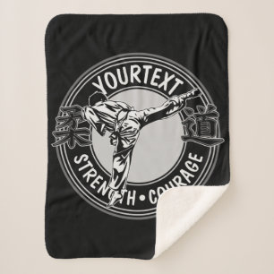 Personalized Martial Arts JUDO Japan Combat Sport  Sherpa Blanket