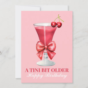 Personalized Martini Happy Birthday Card