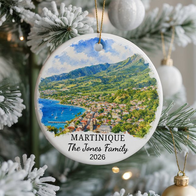 Personalized Martinique Ceramic Ornament, Custom C Ornament (Creator Uploaded)
