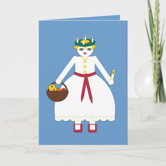 Personalized Martzkin St. Lucia Day Greeting Card (Front)