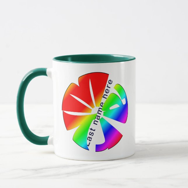 Personalized "Mary" Name Sphere Colourful Rainbow Mug (Left)