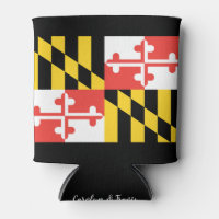 Personalized Maryland Flag Can Cooler