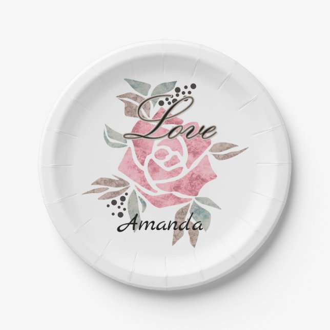 personalized masks, beautiful masks, decoration, f paper plate (Front)