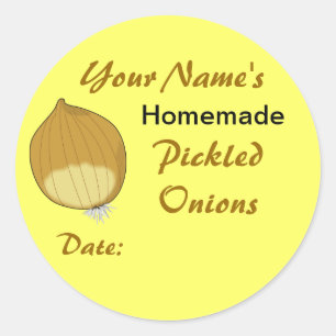 Personalized Mason Jar Lid Labels Pickled Onions