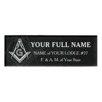 Personalized Masonic Name Badges | Black & White