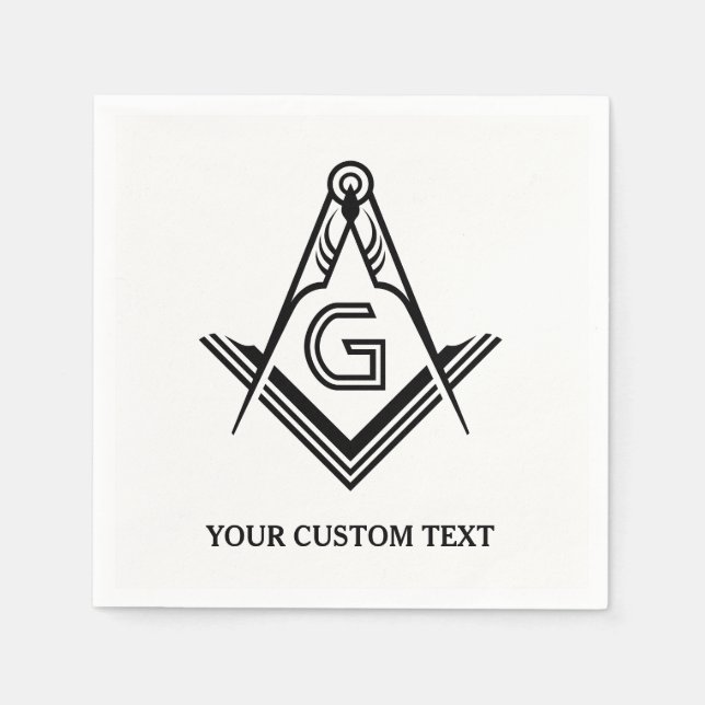 Personalized Masonic Napkins and Decorations (Front)