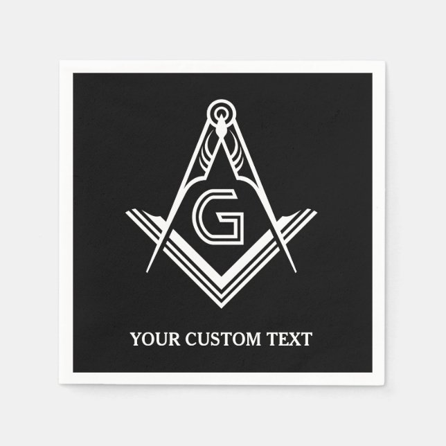 Personalized Masonic Napkins & Table Decorations (Front)