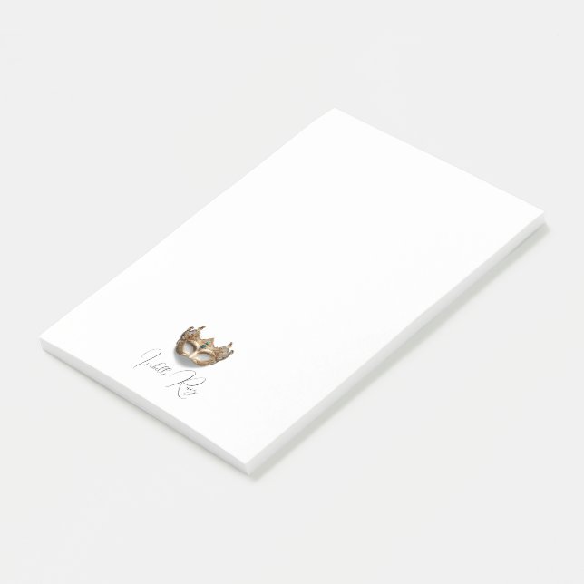 Personalized Masquerade Mask Post-it Notes (Angled)
