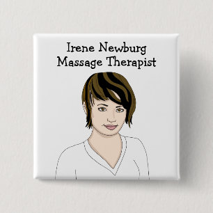 Personalized Massage Therapist Identification 2 Inch Square Button