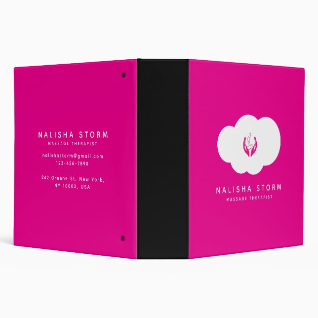 Personalized Massage Therapist Office Docs Binder (Background)