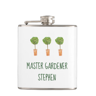 Personalized Master Gardener   Gardening Hip Flask