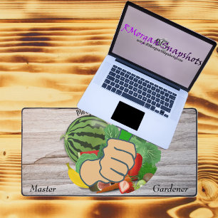 Personalized Master Gardener Green Thumb Gardening Desk Mat