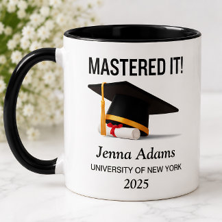 Personalized Mastered It High School Graduation Mug
