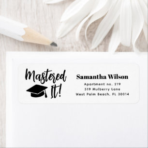 Personalized Masters Degree Graduation Mastered It