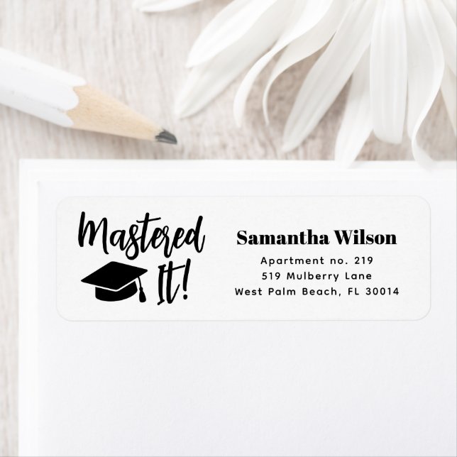 Personalized Masters Degree Graduation Mastered It (Insitu)