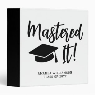 Personalized Masters Degree Graduation Mastered It Binder