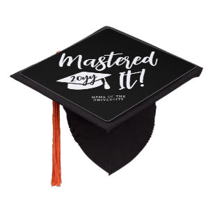 Personalized Masters Degree Graduation Mastered It Cap Topper