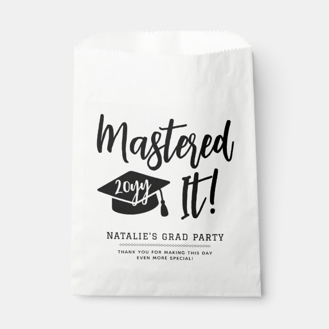Personalized Masters Degree Graduation Mastered It Favour Bag (Front)
