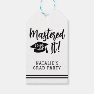 Personalized Masters Degree Graduation Mastered It Gift Tags