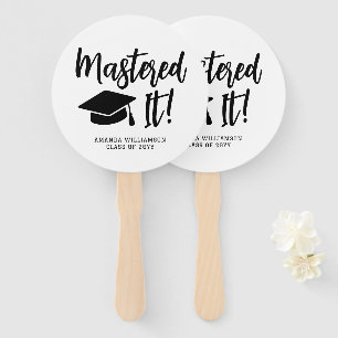 Personalized Masters Degree Graduation Mastered It Hand Fan