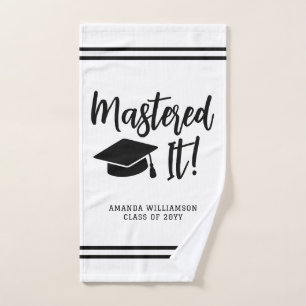 Personalized Masters Degree Graduation Mastered It Hand Towel