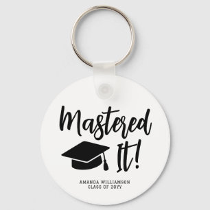 Personalized Masters Degree Graduation Mastered It Keychain