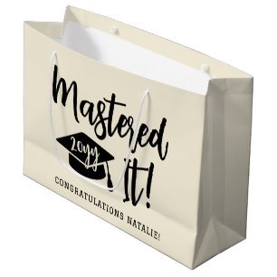 Personalized Masters Degree Graduation Mastered It Large Gift Bag